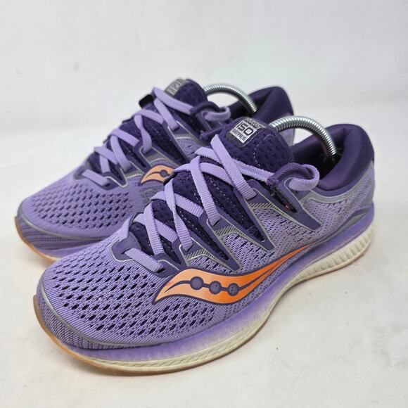 Saucony Freedom ISO Womens Running Shoes Purple/Orange Size 7.5 - Picture 1 of 8